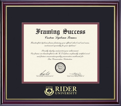Framing Success 8.5 x 11 Windsor Gold Embossed School Seal Associates, Bachelors Diploma Frame
