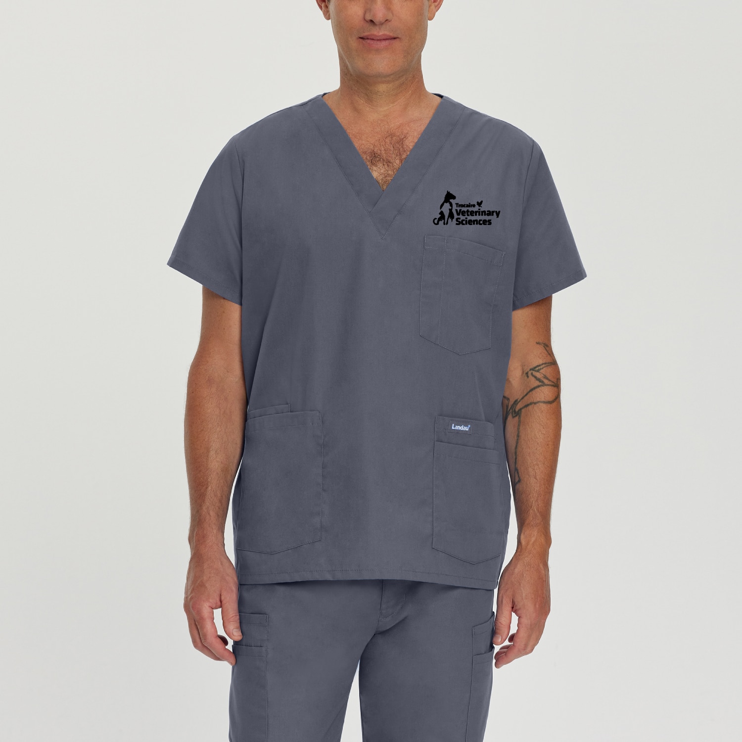 Trocaire Men's Landau 5-Pocket Scrub Top