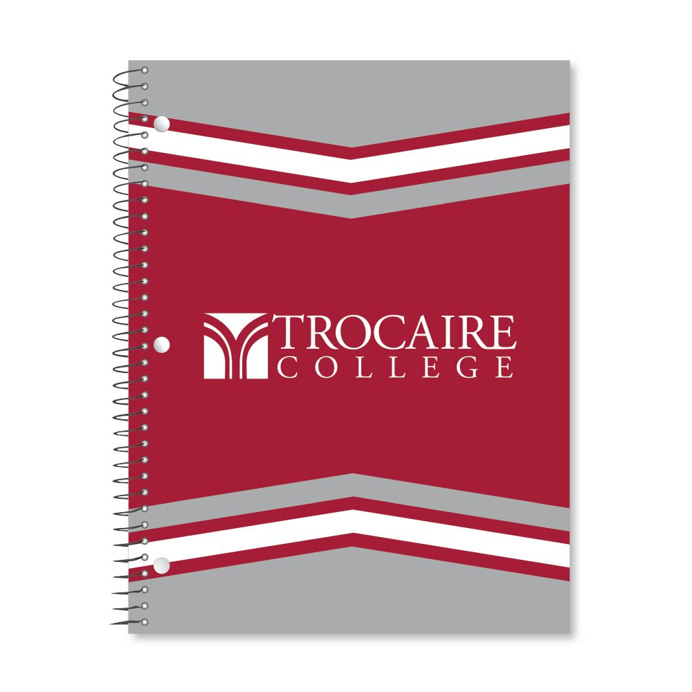 Digi Color Warp 1 Subject 11"x8.5" 70 Count College Ruled Spiral Notebook