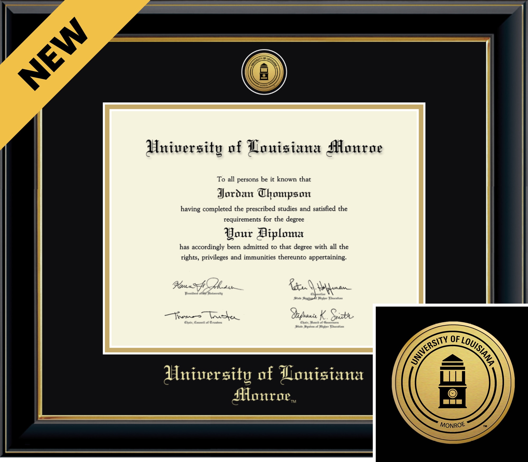 Church Hill Classics Onyx 8.5x11 Black Diploma Frame