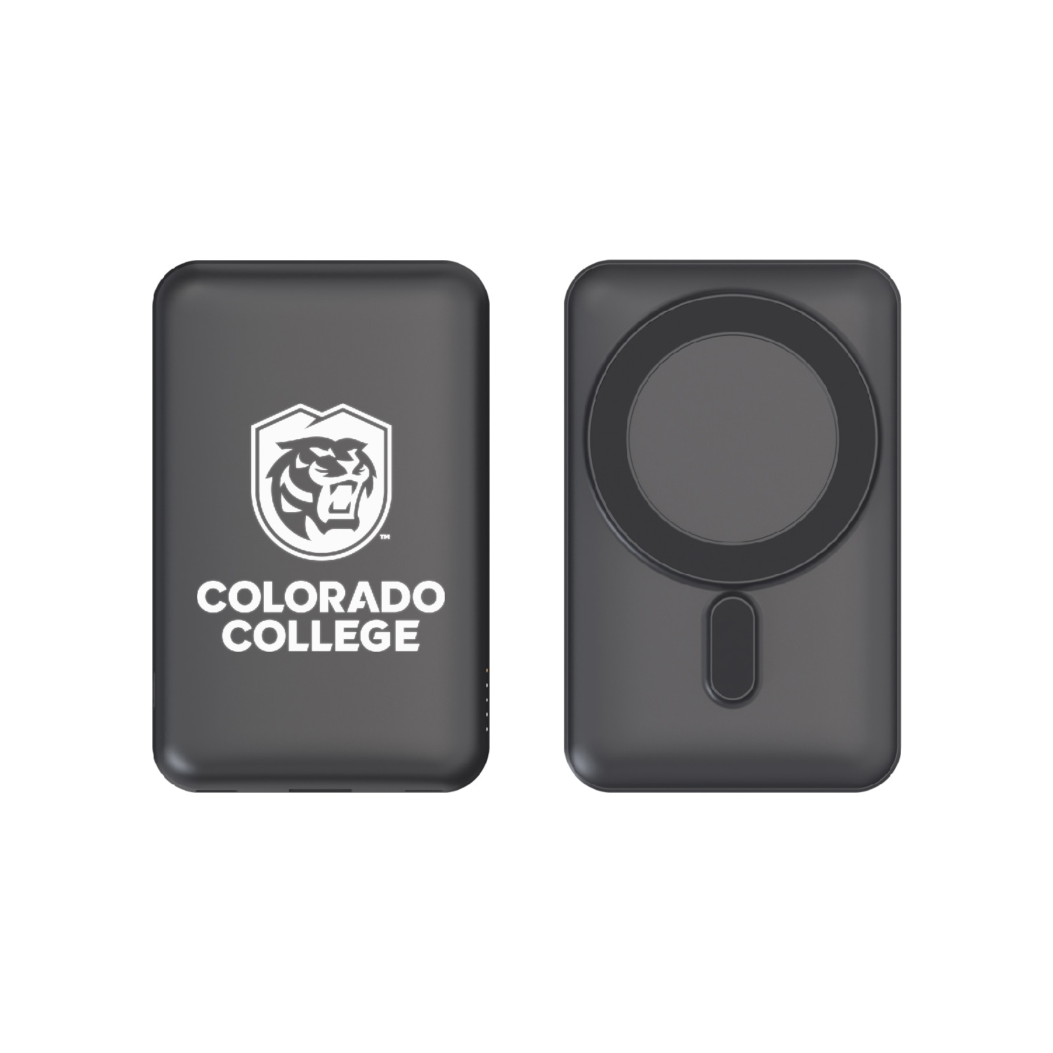 Colorado College Mag Safe Compatible Power Bank, Black, Alumni