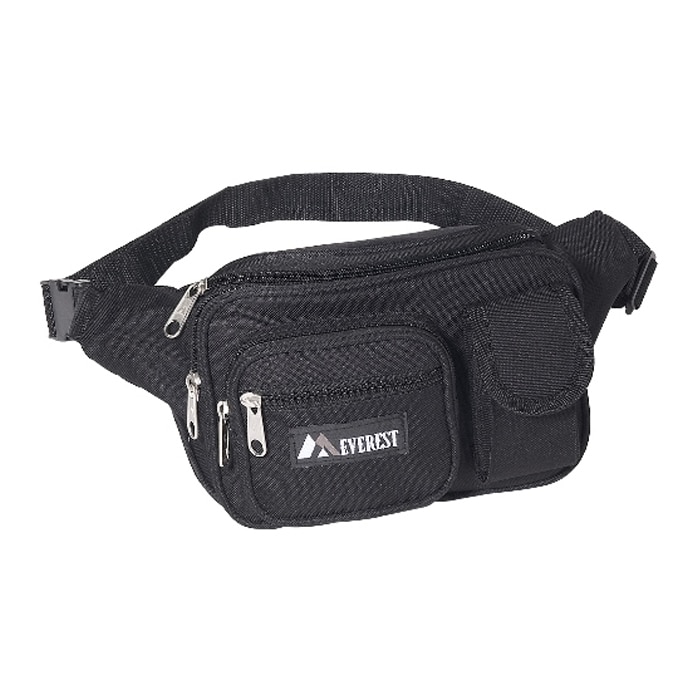 Multi Pocket Waist Pack Black