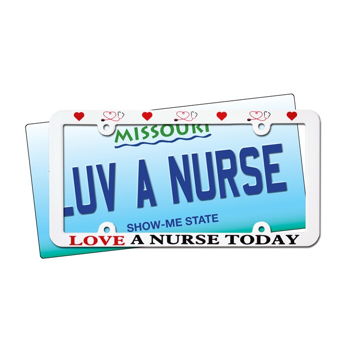 Love A Nurse License Plate Frame