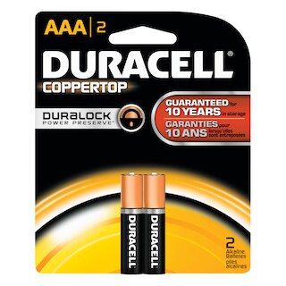 2 Pack of Duracell AAA Alkaline Batteries