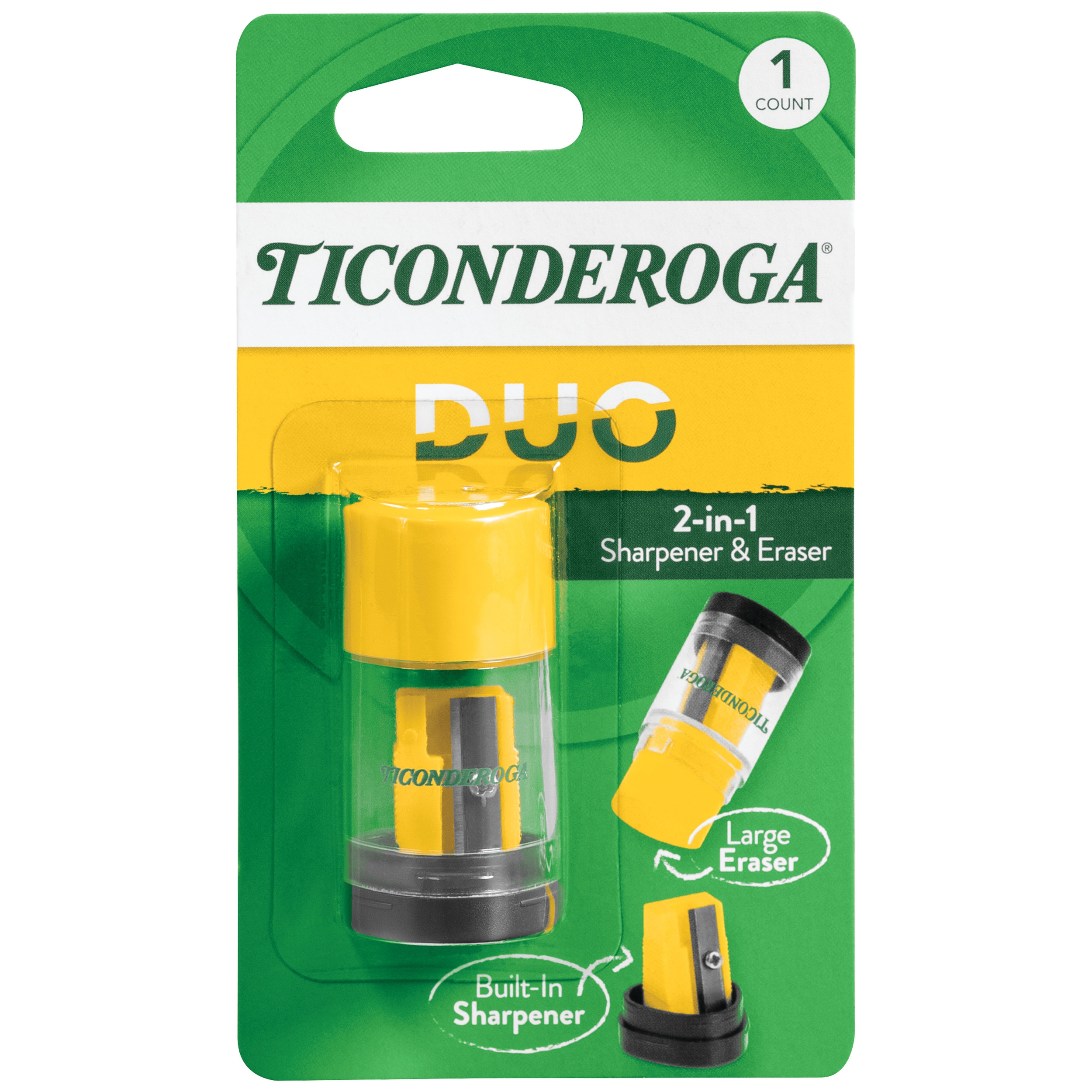 Ticonderoga Duo 2-in-1 Sharpener & Eraser