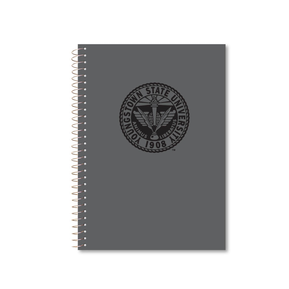 Roaring Premium 3 Subject 9.5 x 6.5 Notebook, College Ruled 20lb Paper, Pressboard Foil Cover