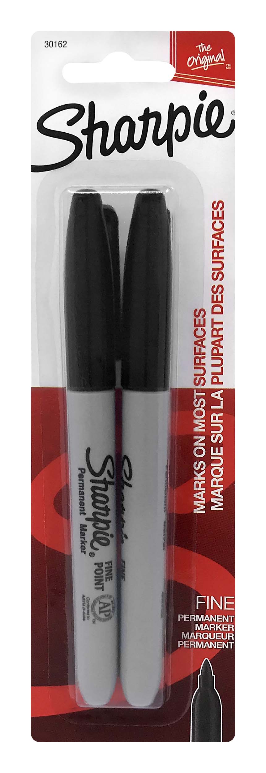 Sharpie Fine Point Permanent Markers Black 2Pack
