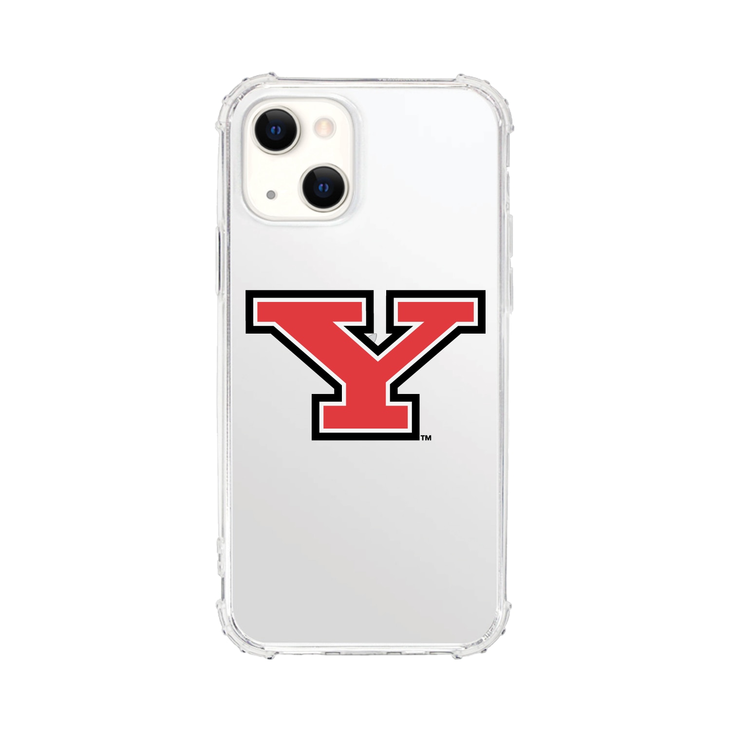 Youngstown State University Clear Tough Edge Phone Case, Classic V1 - iPhone 14