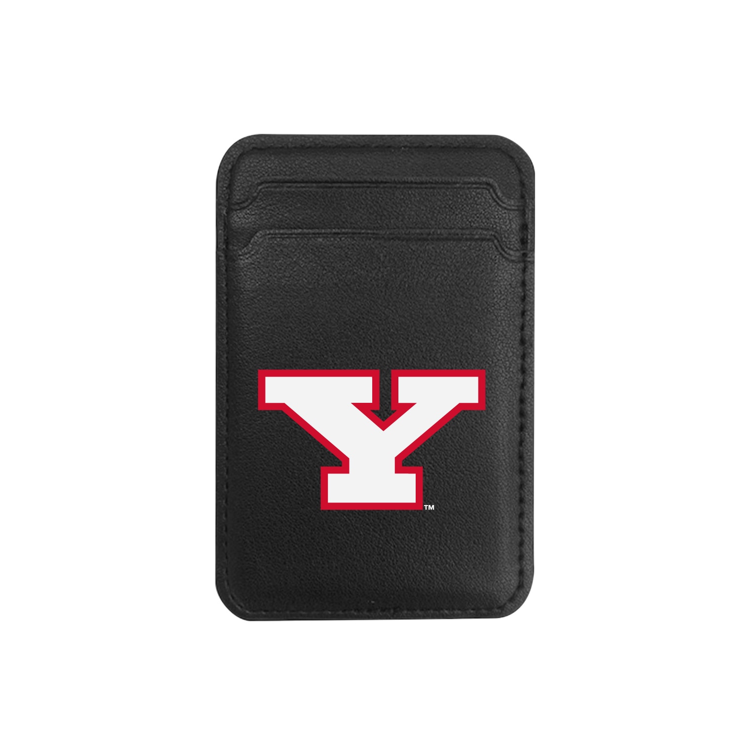 Youngstown State University - Leather Wallet Sleeve (Top Load, Mag Safe), Black, Classic V4