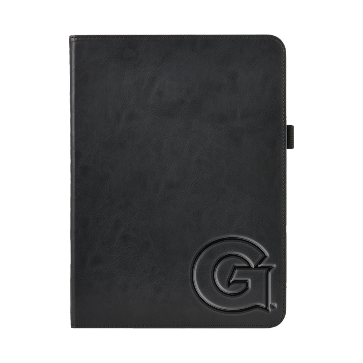 Georgetown University Black Leather Folio Tablet Case, Alumni V2 - iPad (9th gen)