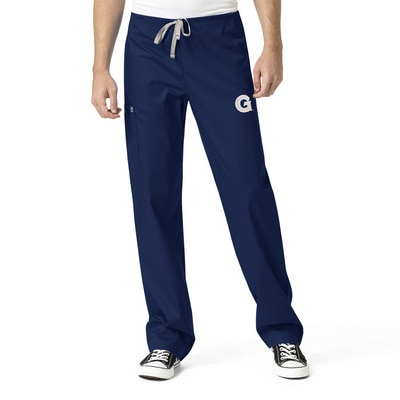 Georgetown Custom Decorated WonderWink WWK Unisex Drawstring Cargo Scrub Pant, 500