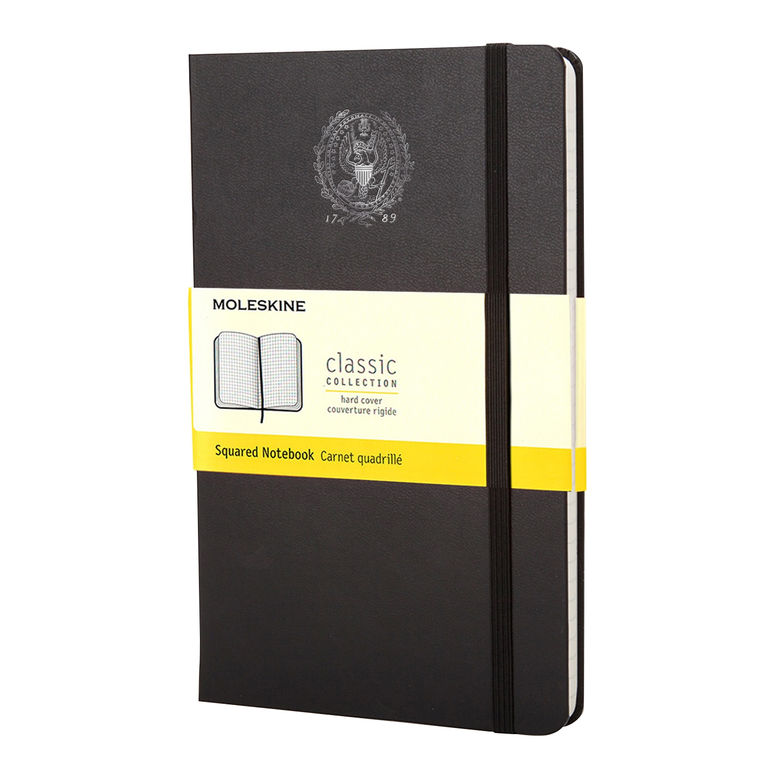 Large Black Square Seal Foil Moleskine Journal