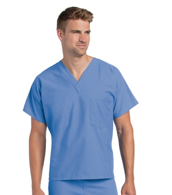 Reversible V-Neck Classic Fit Solid Scrub Top