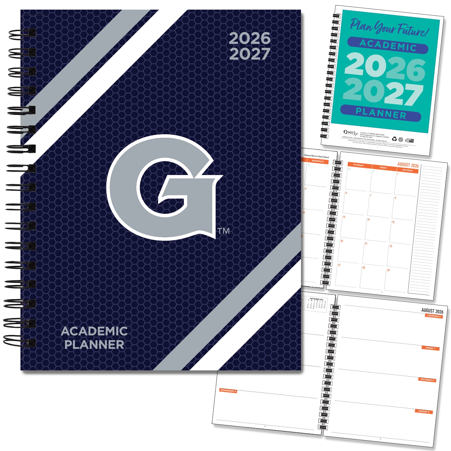 Spirit Wordmark Hard Cover Imprinted Planner 26-27 AY 7x9
