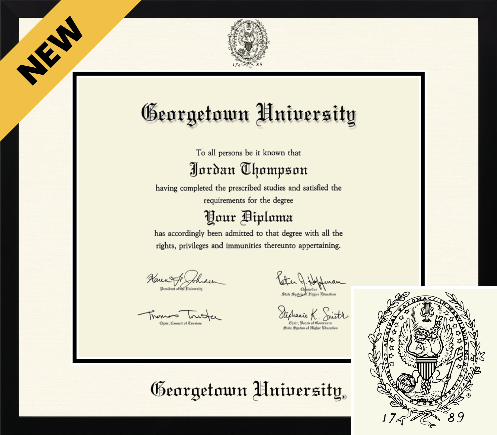 Church Hill Classics ICON 14x17 Black Diploma Frame