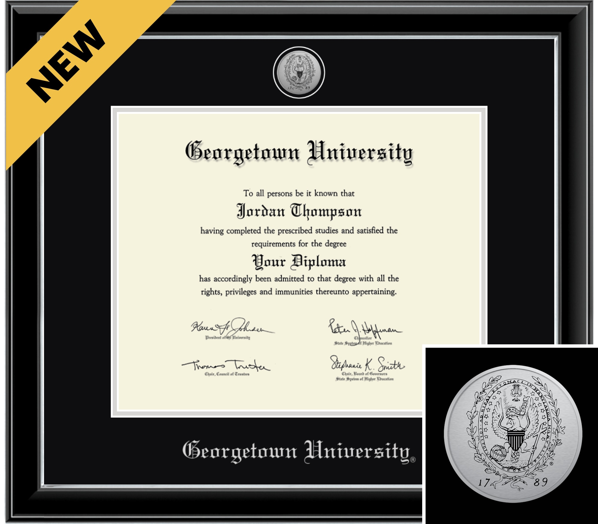 Church Hill Classics Onyx 14x17 Black Diploma Frame