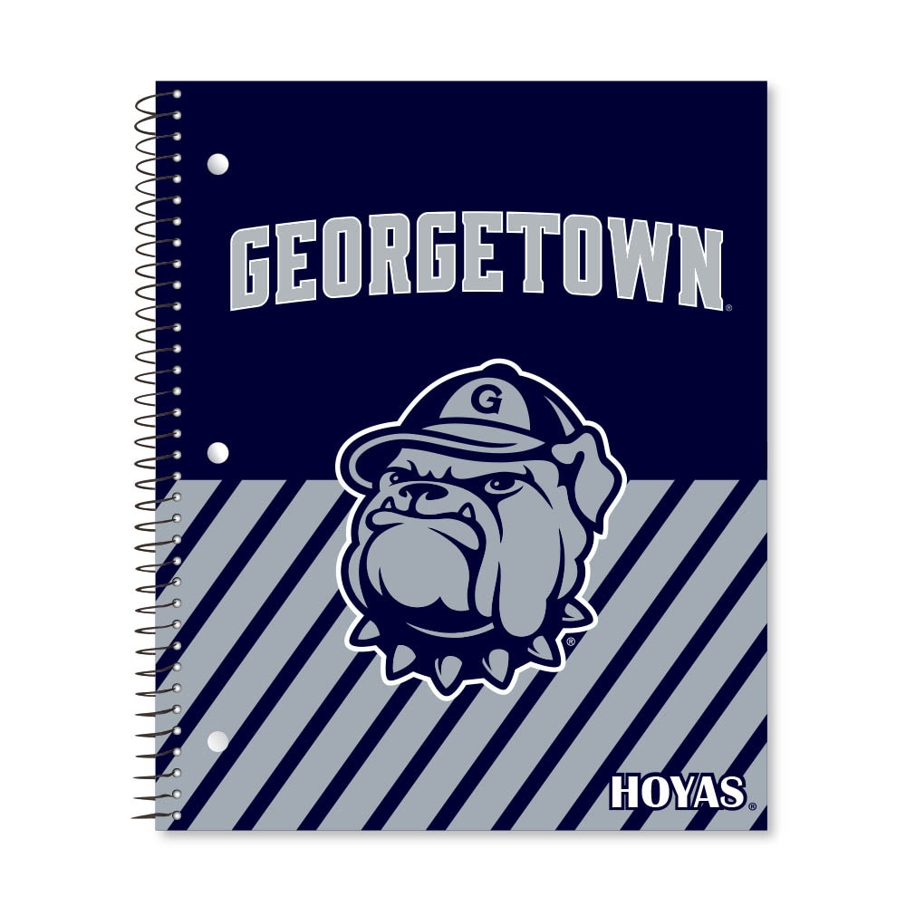 Digi Diagonal Stripe Divide 3 Subject 11"x9" College Ruled Spiral Notebook