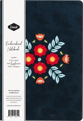 Denik Evelynn Embroidered Journal
