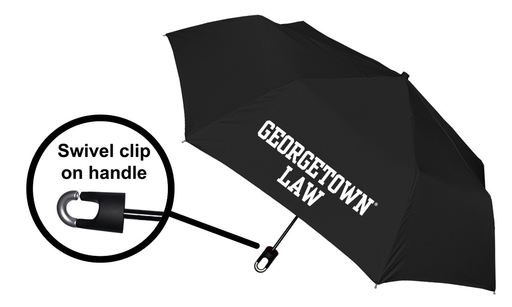 Storm Clip Mini Folding Emblematic Solid Umbrella 42" Coverage
