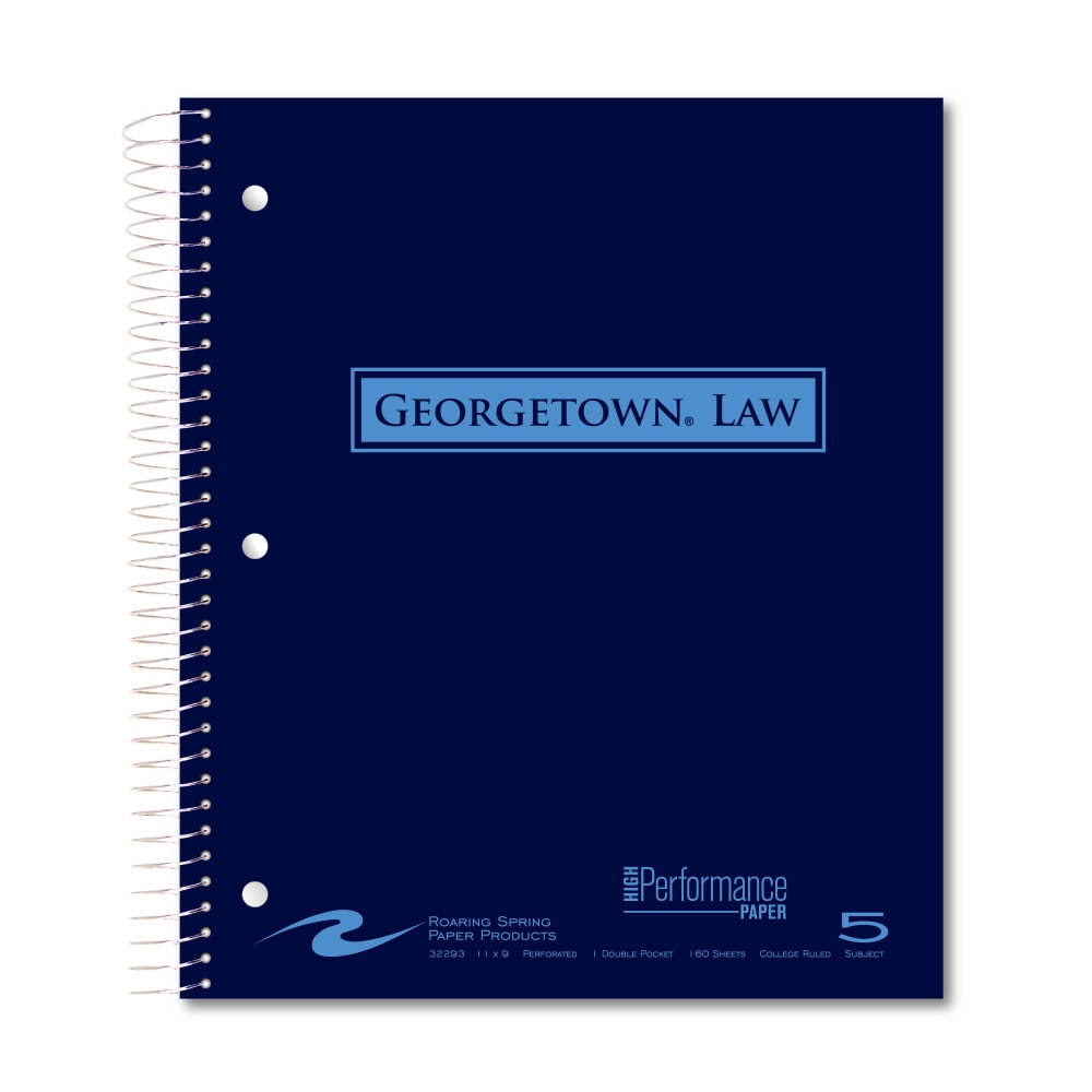 Roaring Premium 5 Subject Notebook, 8.5x11 College Ruled 20lb Paper, Pressboard Foil Cover
