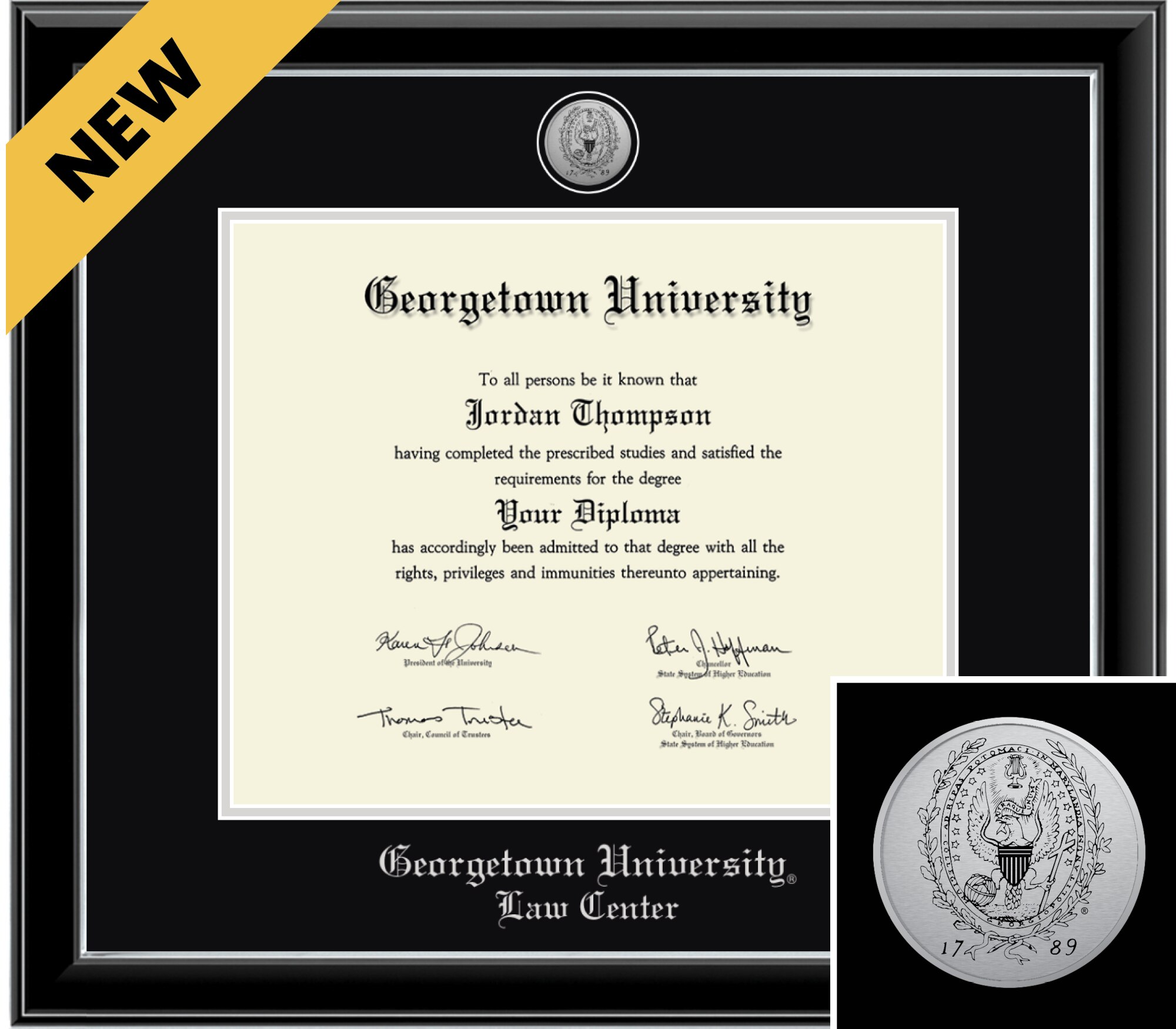 Church Hill Classics Onyx 14x17 Black Diploma Frame