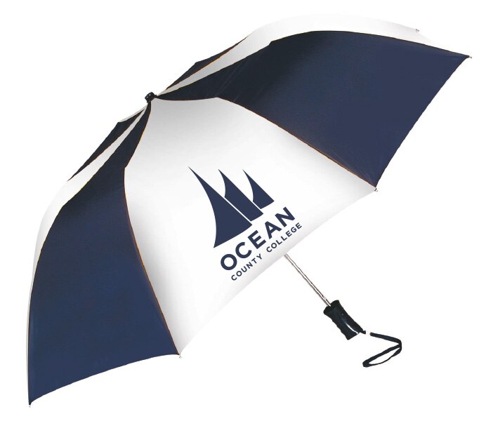 "The Sport" 2-Tone Emblematic Umbrella Automatic Folding 48" Coverage