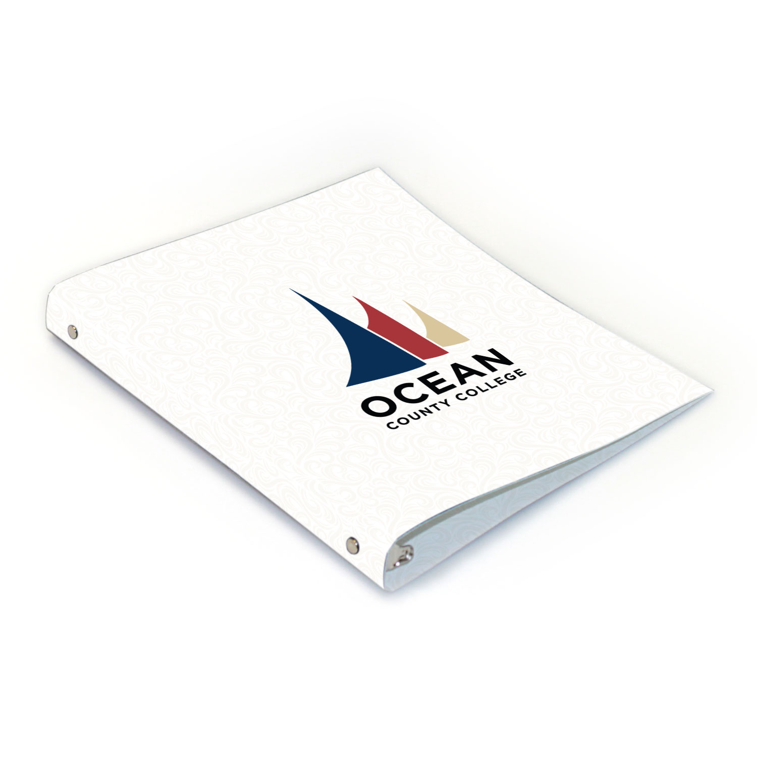 Ocean County Full Color 2 sided Imprinted Flexible 1" Logo 2 Binder 10.5" x 11.5"