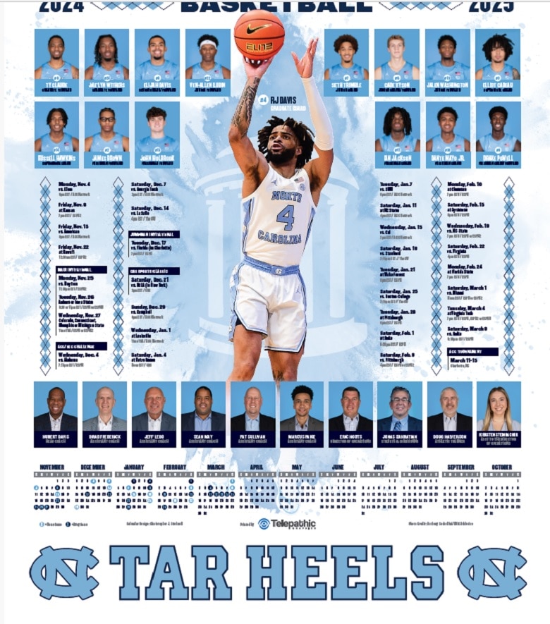 Unc Chapel Hill North Carolina Roster Basketball UNC Men's