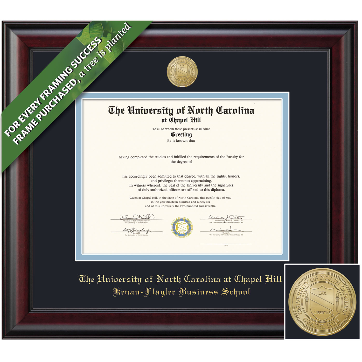 Framing Success 11.5 x 14 Classic Gold Medallion Business Diploma Frame
