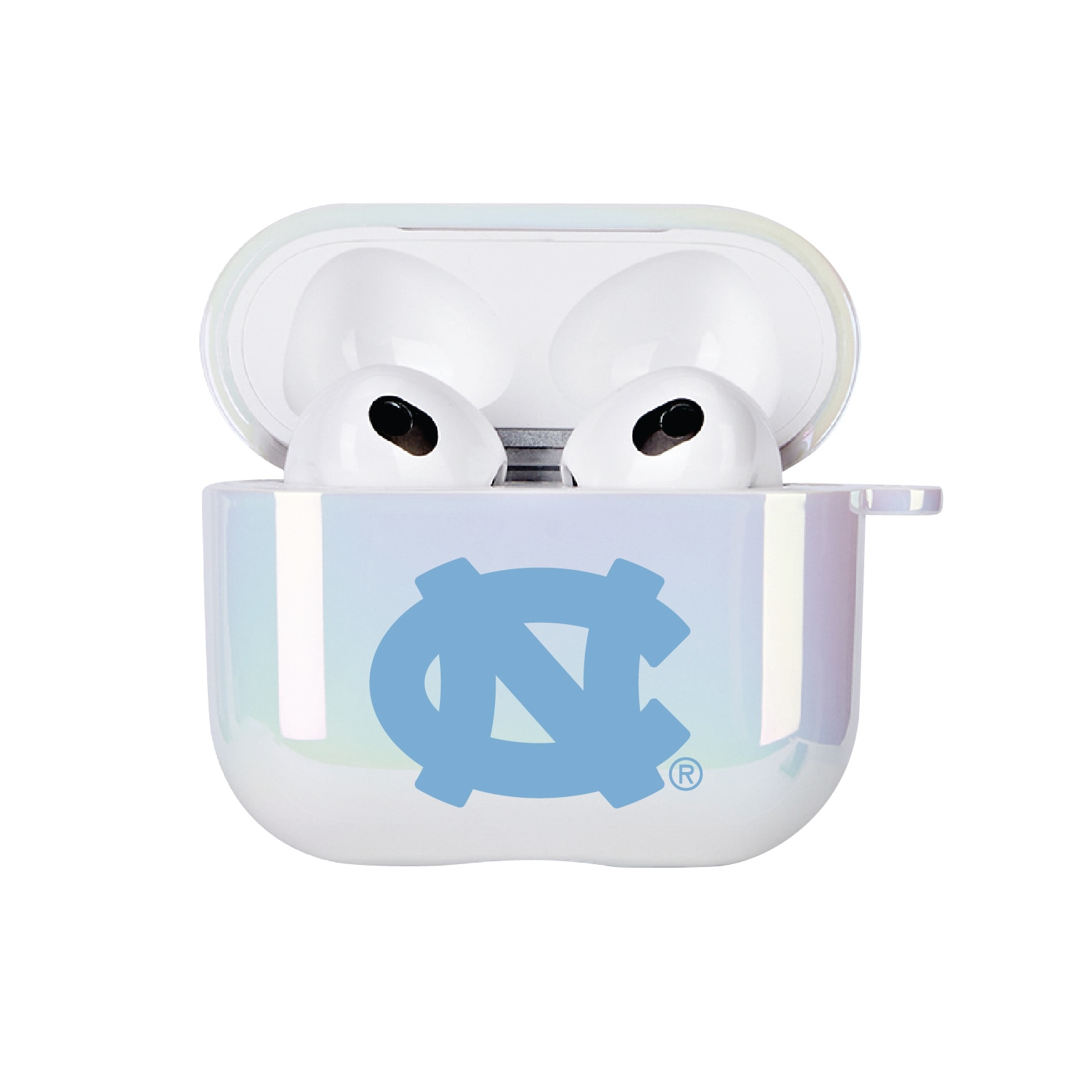 University of North Carolina - Airpod 3rd Gen Case (TPU), Iridescent White, Classic V1