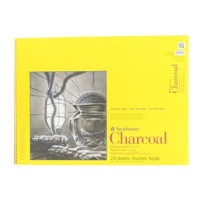 Strathmore Charcoal Paper Pad, 300 Series, 18" x 24, Spiral-Bound