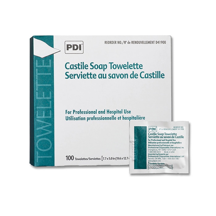 Soap Towelette Scented Packets Box of 100