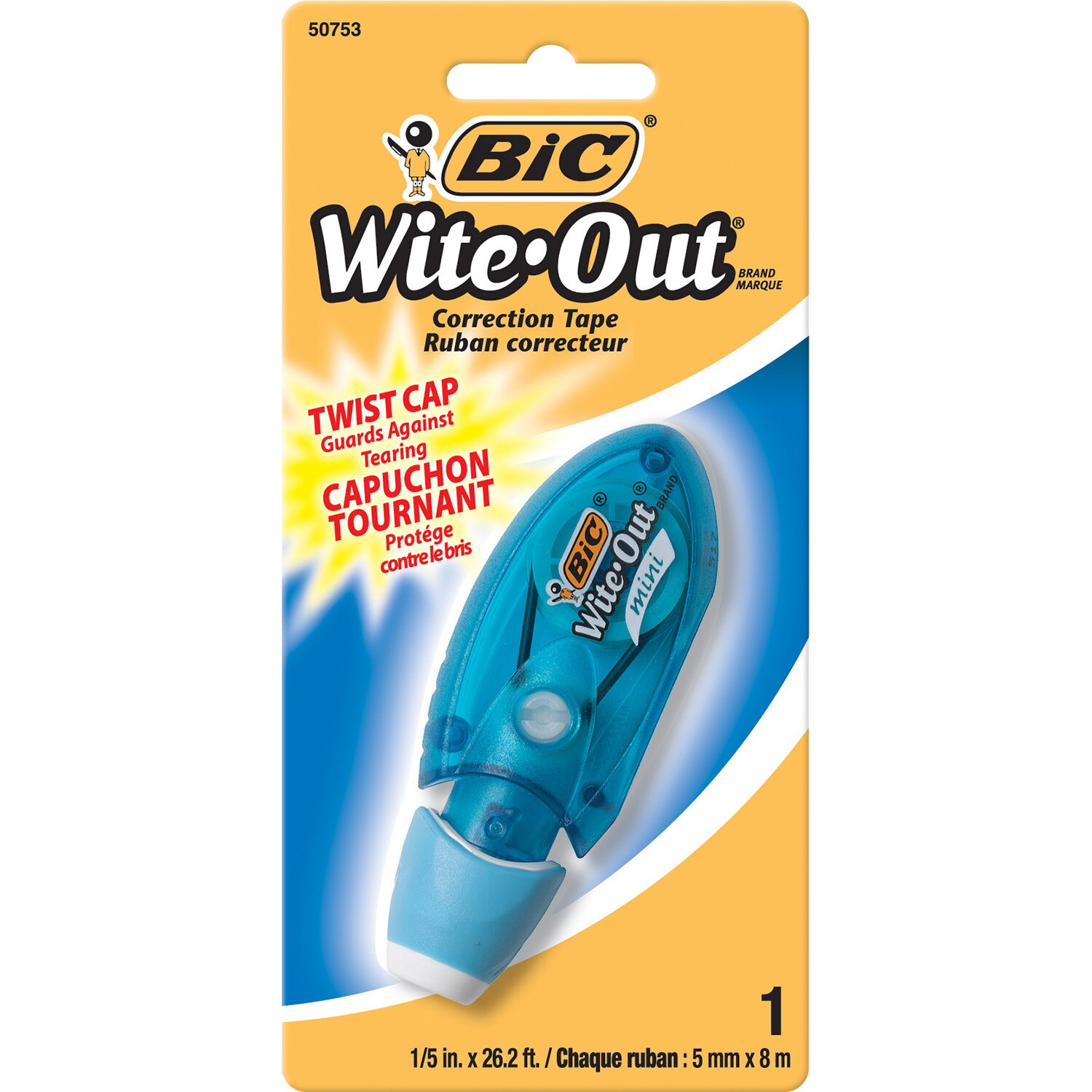 BIC WiteOut Brand Mini Twist Correction Tape