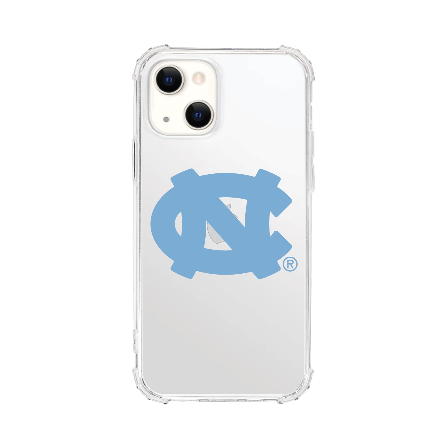 University of North Carolina-Clear Tough Edge Phone Case, Classic - iPhone 15 Plus