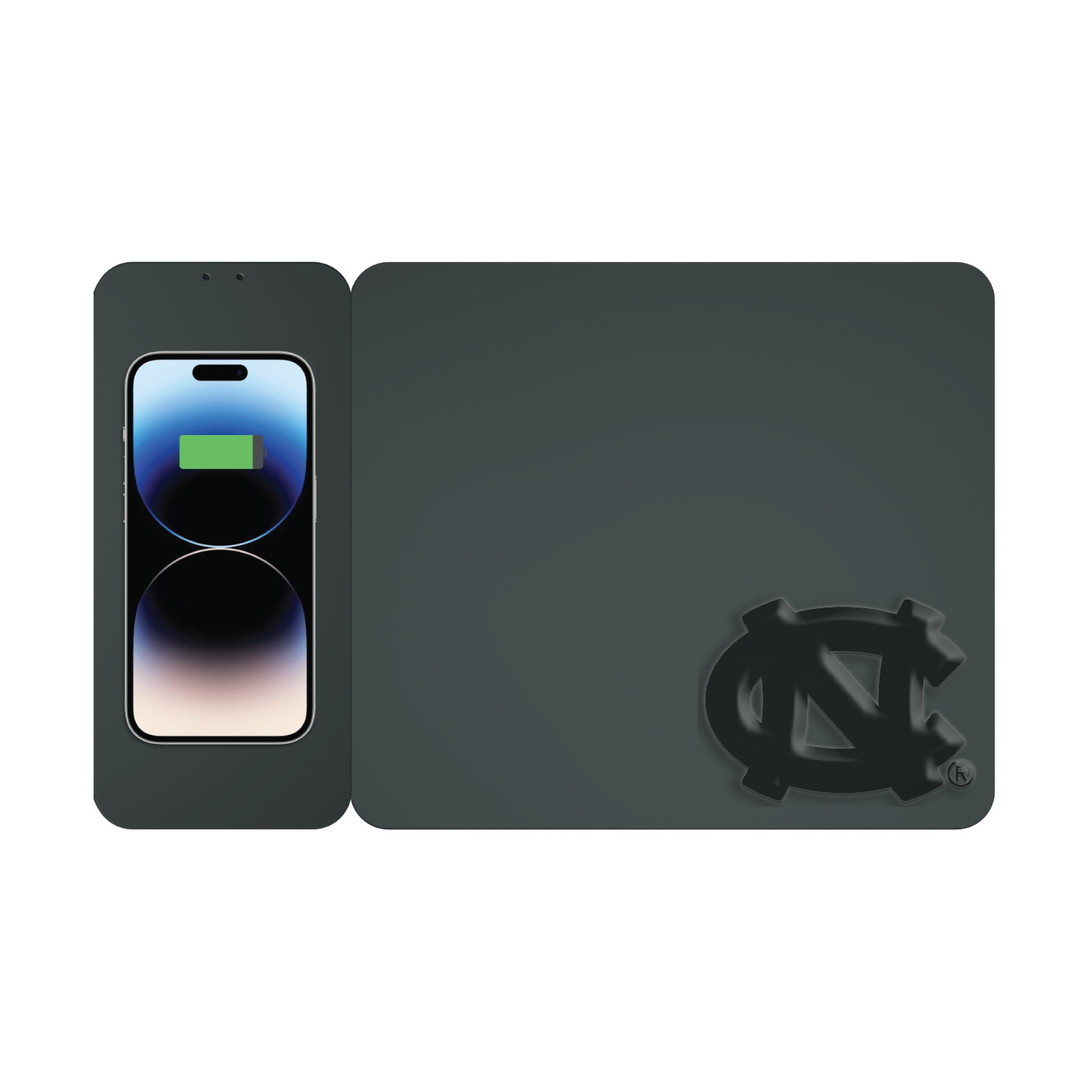 University of North Carolina Leather Wireless Charging Mouse Pad, Black, Alumni V2