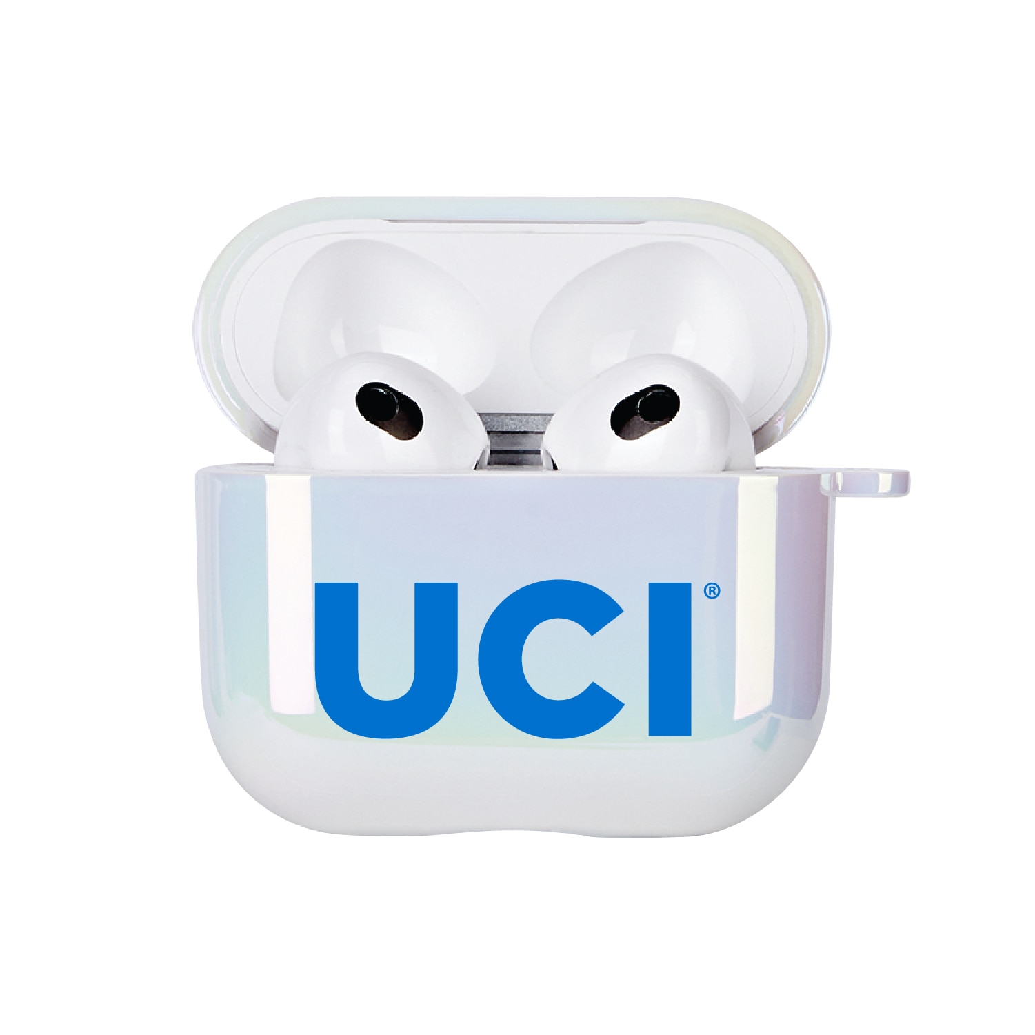 University of California-Irvine - Airpod 3rd Gen Case (TPU), Iridescent White, Classic V1