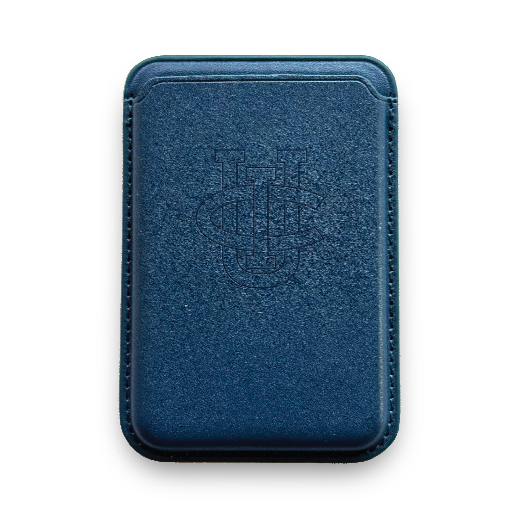 Monaco Leather Cellphone ID wallet with MagSafe Navy