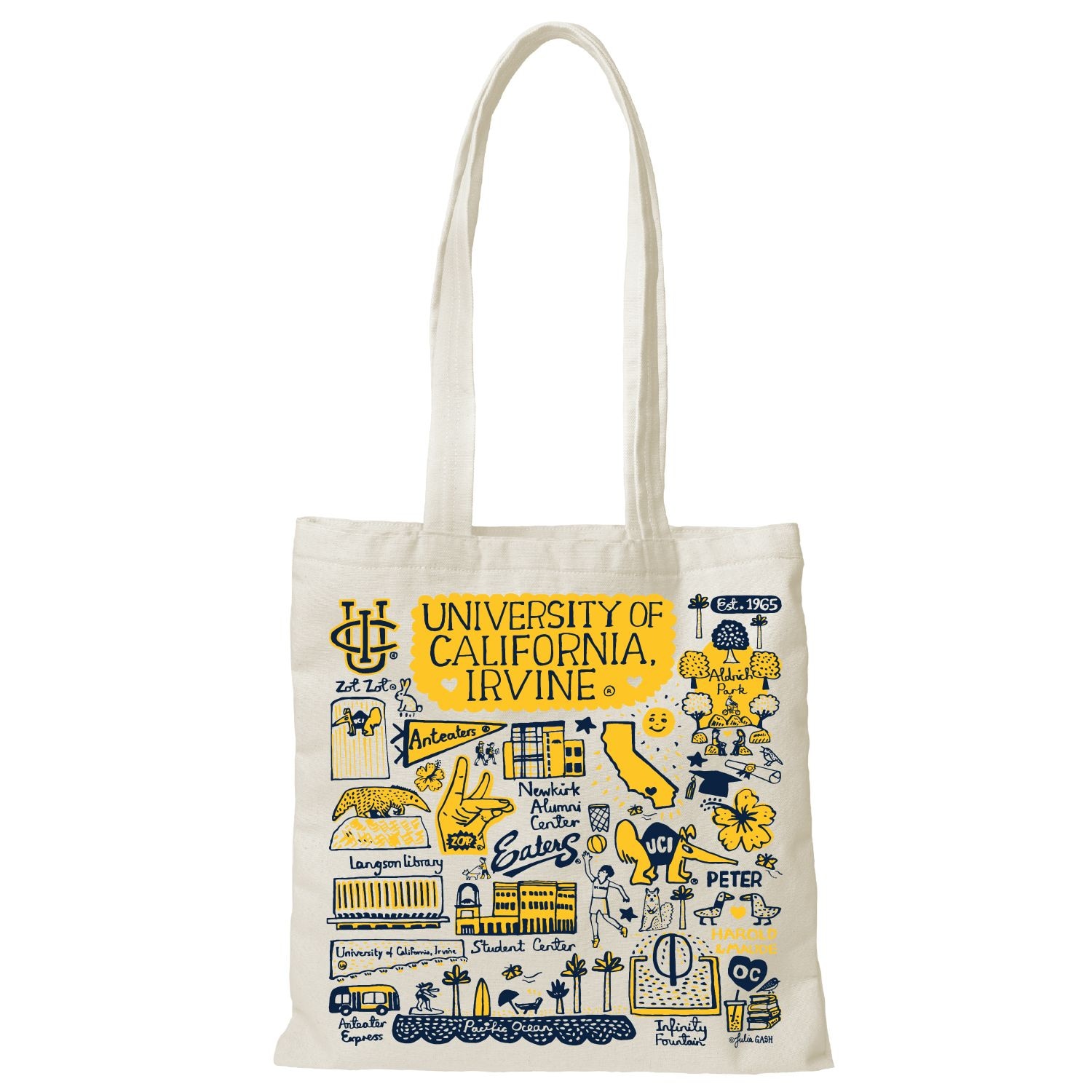 U.C. Irvine Anteaters Julia Gash Tote canvas