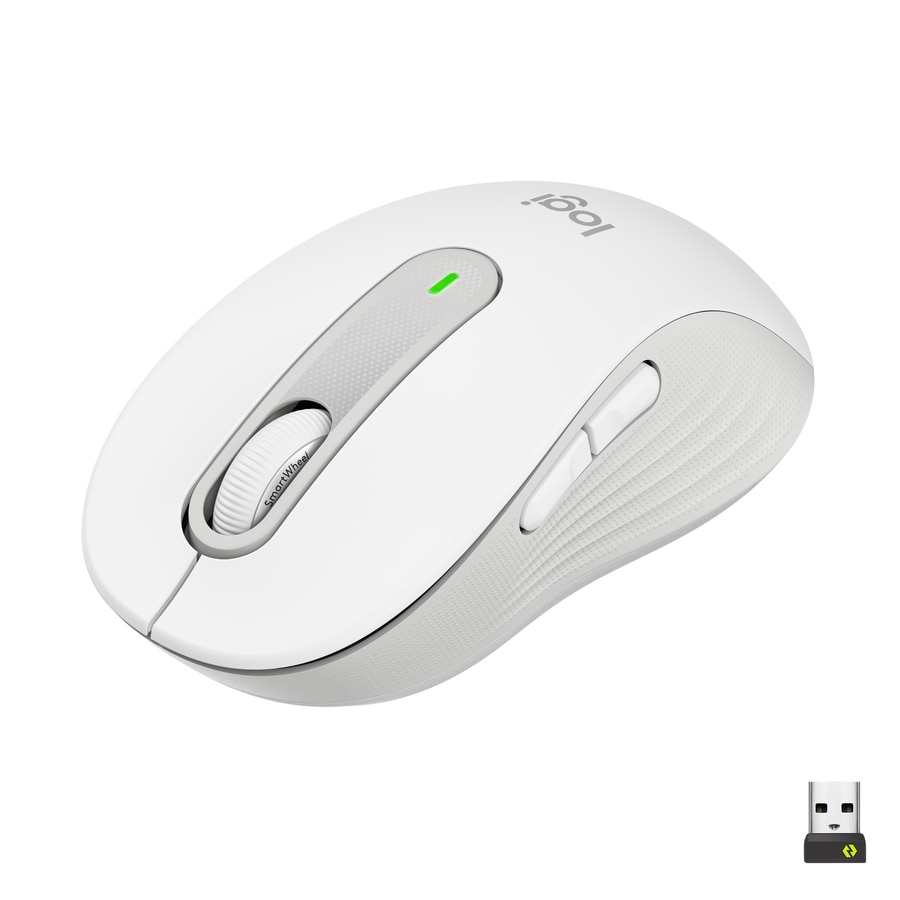 Logitech Signature M650 L Full Size Wireless Mouse- Off white