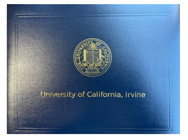 UC Irvine Padded Diploma Cover