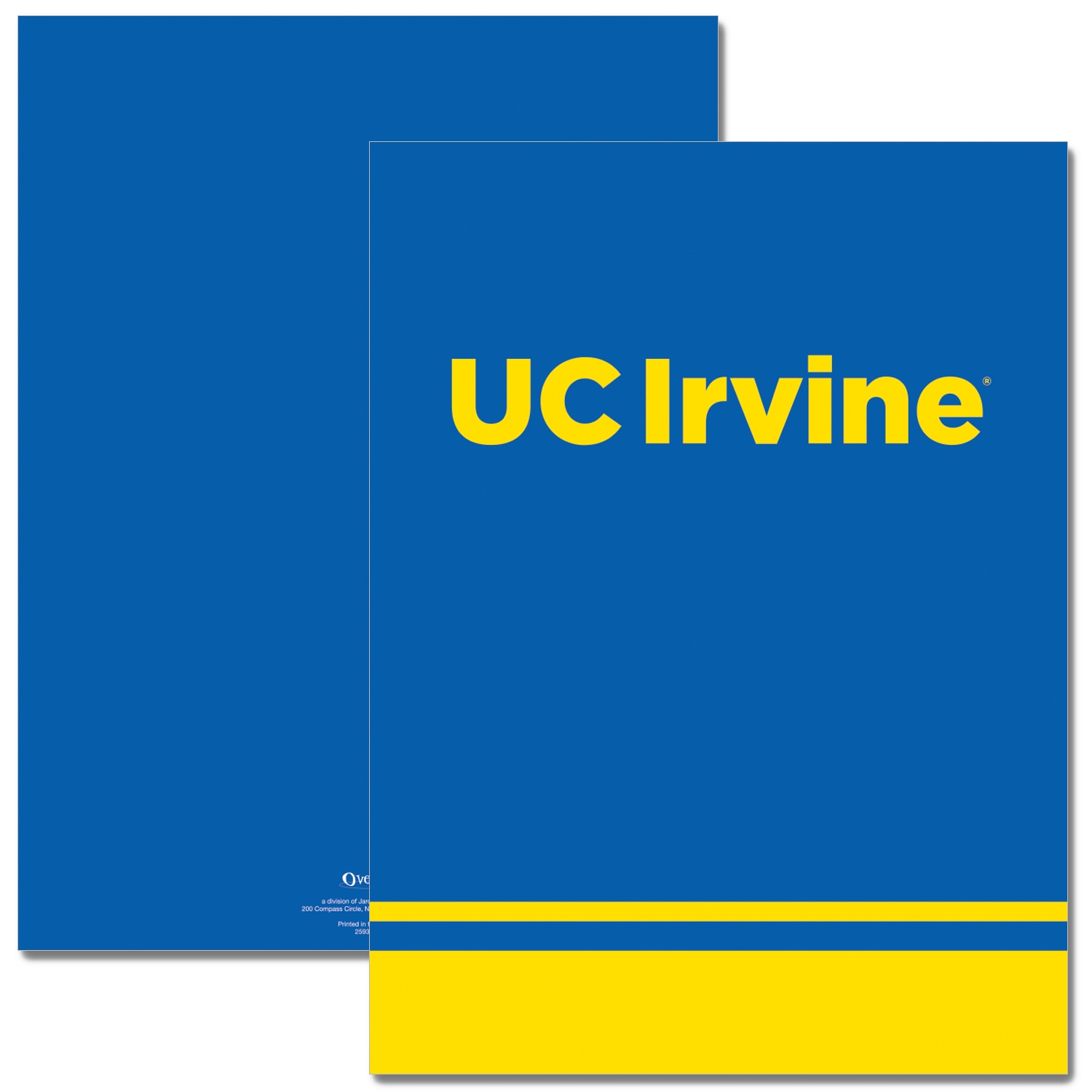 Spirit pocket folder with school name. 9" X 12" with two interior pockets