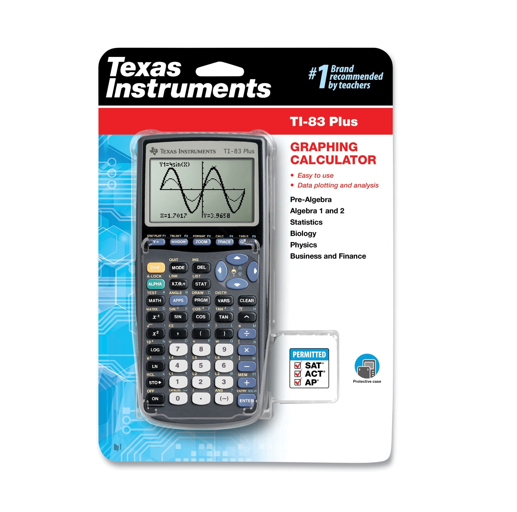 Texas Instruments TI-83 Premium CE - Bleu - Calculatrice