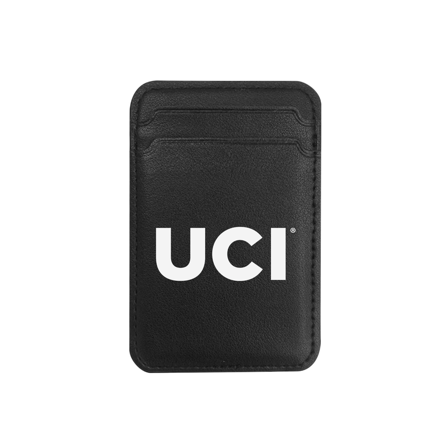 University of California-Irvine - Leather Wallet Sleeve (Top Load, Mag Safe), Black, Classic V1