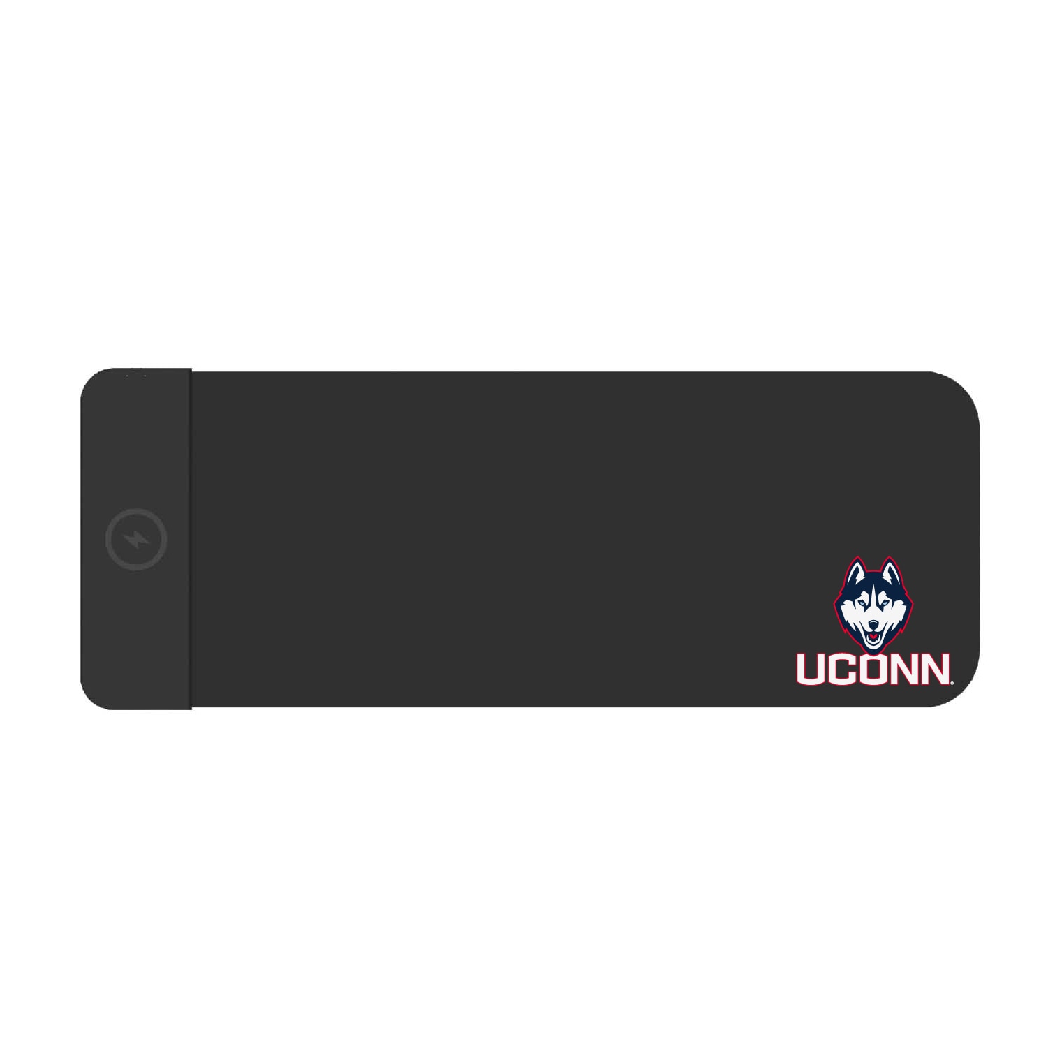 University of Connecticut Cloth Wireless Charging Desk Mat, Black, Classic V1