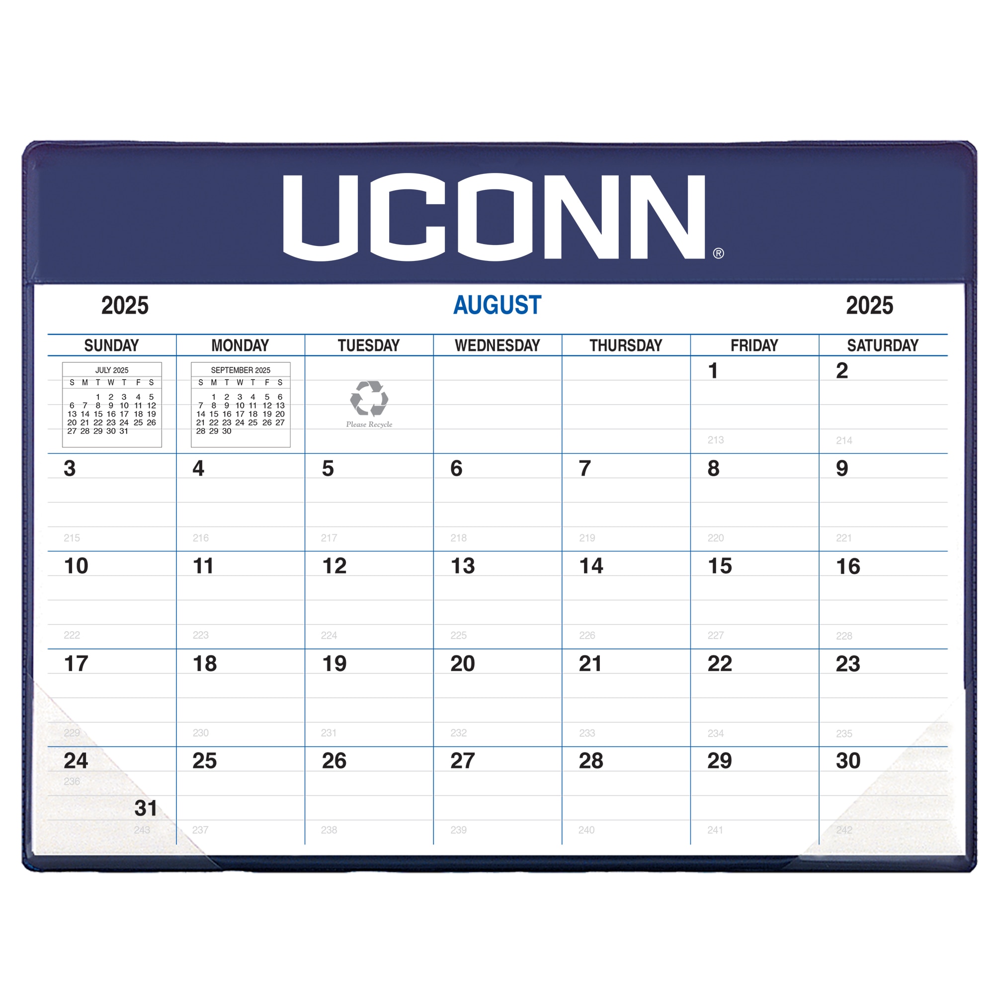 Payne 25-26 Imprinted Academic Calendar Pad Planner 8.5"x11" | University of Connecticut Official Bookstore