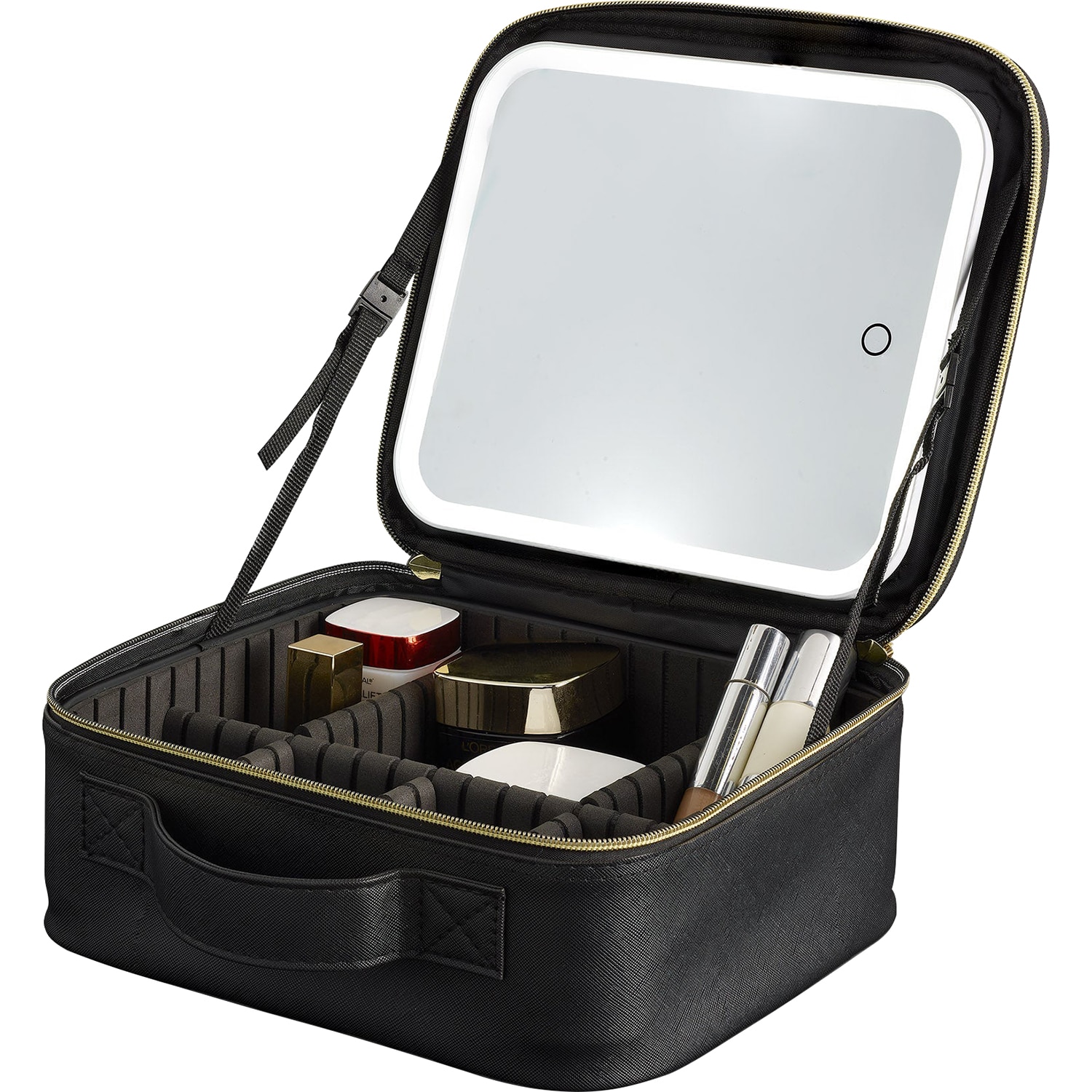 iHome Portable Lighted Vanity Mirror with LED Mirror & Makeup Case