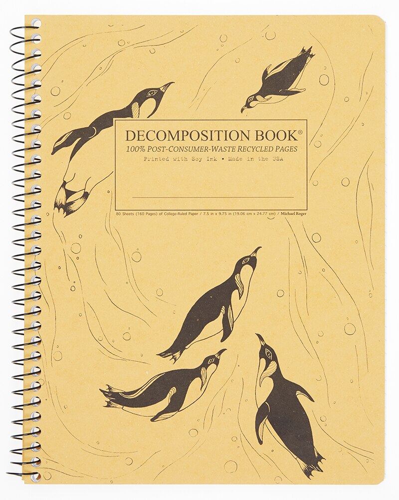 Michael Roger King Penguins Decomposition Notebook Coil 80ct