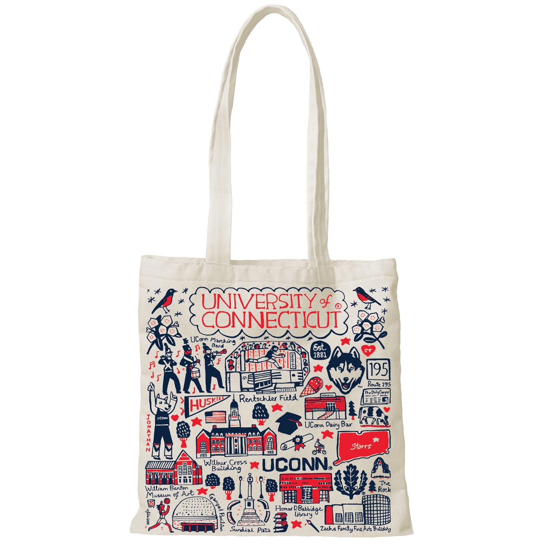 University of Connecticut 6035 Julia Gash Tote canvas