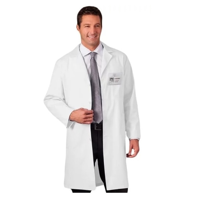 Unisex 40" Lab Coat + Patch + 5L Emb