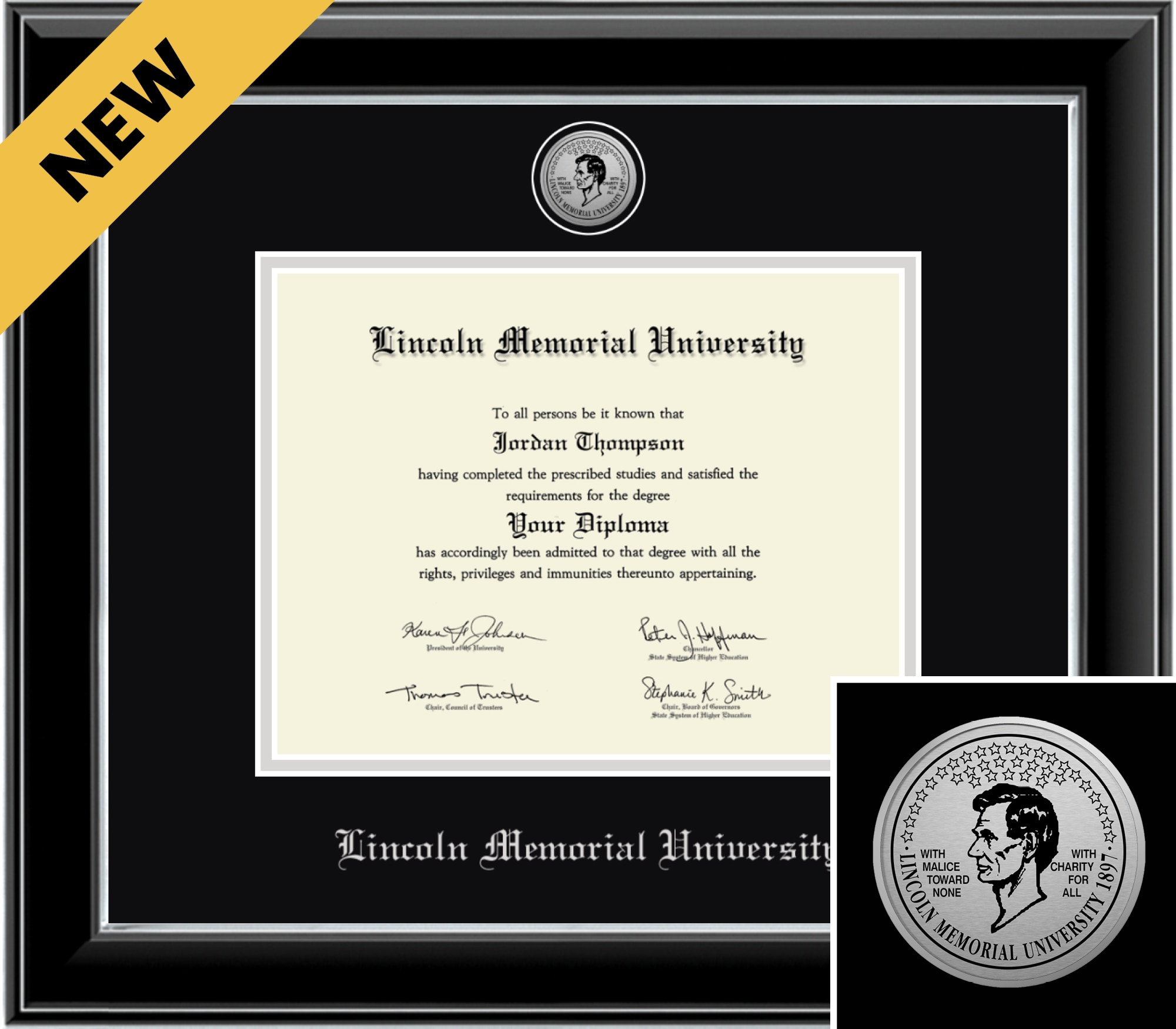 Church Hill Classics Onyx 7x9 Black Diploma Frame